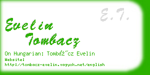 evelin tombacz business card